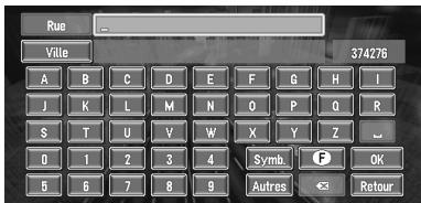 PIONEER AVIC-X1R) - Recherche de votre destination après avoir spécifique le nom de la localité ou de la région - 1