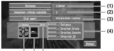 PIONEER AVIC-X1R) - Contrôle de l' état d'apprentissage du capteur et des conditions de conduite - 1
