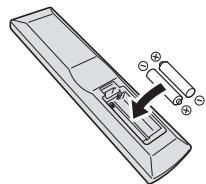 PIONEER A-20-K - Insert the new batteries, matching the polarities as indicated inside the case. - 2