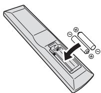 PIONEER A-20-K - Plaats de neue batterijen en zorg dat de polariteiten overeenstemmen met de aanuidingen in het batterijvak. - 2