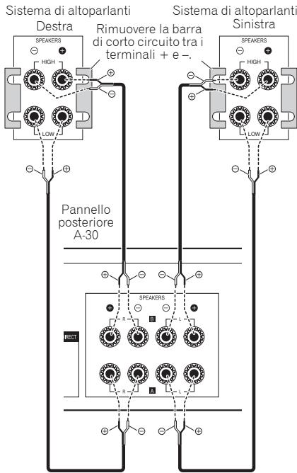 PIONEER A-30 - Informazioni sul "biwiring" - 1