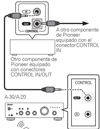 PIONEER A-30 - Utilizar un control centralizado con otros componentes de Pioneer (excepto la unidad A-10) - 1