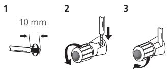 PIONEER A-30 - Luidsprekerkabels aansluiten - 1
