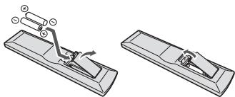 PIONEER VSX-322-K - Mise en place des piles - 1