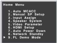 PIONEER VSX-527-K - Le menu FL demo mode - 1