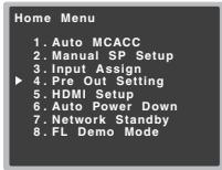 PIONEER VSX-527-K - Configuration de l'option pre out (VSX-527 uniquement) - 1
