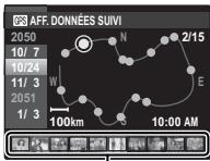 FUJIFILM FINEPIX XP100 - Affichage du suivi GPS - 2