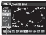 FUJIFILM FINEPIX XP100 - Affichage du suivi GPS - 1