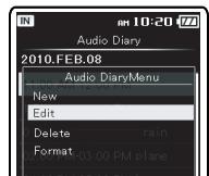 OLYMPUS DM-5 - Modification de l'horaire - 8