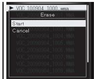 OLYMPUS DM-5 - Appuyez sur la touche + et sélectionnez [Start], puis appuyez sur la touche OK. - 2