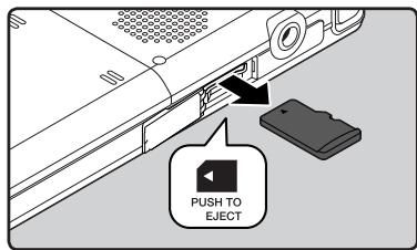 OLYMPUS DM-5 - Ejection de la carte microSD - 2