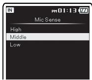 OLYMPUS DM-5 - Effectuer des réglages de [Preferences] dans le menu [Home] - 8