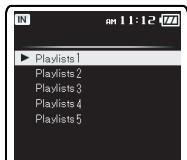 OLYMPUS DM-5 - Lors de la recherche en utilisant la recherche [Playlists] - 4