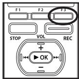 OLYMPUS DM-5 - Dans l'affichage du calendrier, appuyez sur F3 (MENU). - 1