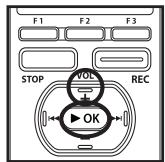 OLYMPUS DM-5 - Appuyez sur le bouton + pour sélectionner [Start], puis appuyez sur le bouton OK. - 1