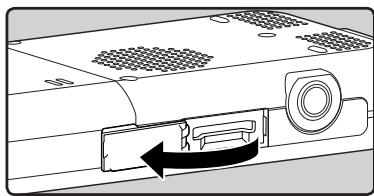OLYMPUS DM-5 - Insertion d'une carte microSD - 1