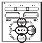 OLYMPUS DM-5 - Dans le menu [Home], selectionnez Audio Diary], puis appuyez sur la touche  OK ou  I. - 1