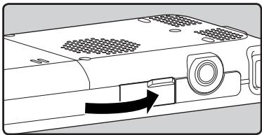 OLYMPUS DM-5 - Insertion d'une carte microSD - 3