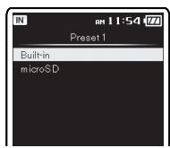 OLYMPUS DM-5 - Réglage [Memory Select]: - 2