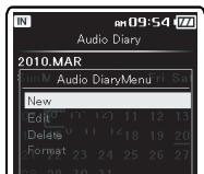 OLYMPUS DM-5 - Ajouter un calendrier - 6