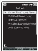 OLYMPUS DM-650 - A propos du dossier de contenu podcast - 3