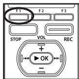 OLYMPUS DM-650 - Appuyez sur la touche F1 (SEARCH) pour ouvrir l'écran de recherche des fichiers. - 1