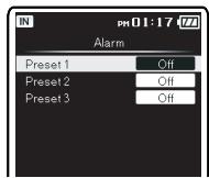 OLYMPUS DM-650 - Appuyez sur la touche + ou — pour sélectionner un nombre prédéfiin, puis appuyez sur la touche  OK ou  l. - 2