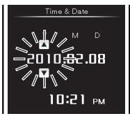 OLYMPUS DM-650 - Réglage de l'heure et date [Time &amp; Date] - 5