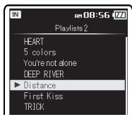 OLYMPUS DM-650 - Lors de la recherche en utilisant la recherche [Playlists] - 6