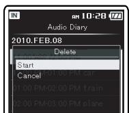 OLYMPUS DM-650 - Suppression d'un calendrier - 10