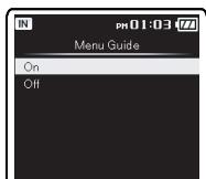 OLYMPUS DM-650 - Réglage [Menu Guide]: - 2