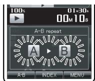OLYMPUS DM-650 - Comment commencer à segmented la lecture à répétition - 3