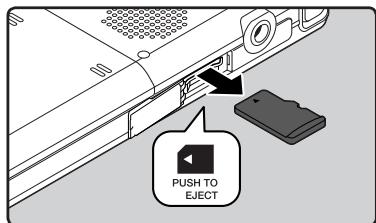 OLYMPUS DM-650 - Ejection de la carte microSD - 2