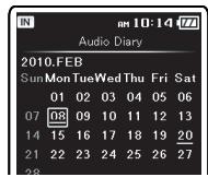 OLYMPUS DM-650 - Modification de l'horaire - 2