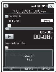 OLYMPUS DM-650 - Réglage d'une marque index - 3