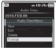 OLYMPUS DM-650 - Modification de l'horaire - 8
