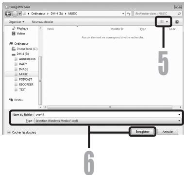 OLYMPUS DM-650 - Cliquez sur I'onglet [Lecture] pour ouvrir la fenetre de la liste. - 4