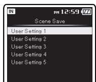 OLYMPUS DM-650 - Lorsque [Scene Save] est selectionné : - 2
