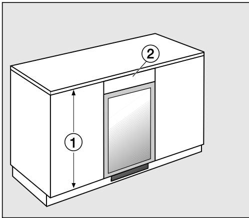 MIELE KWT6322UG - Ajustement de la cave à vin aux portes haute - 1