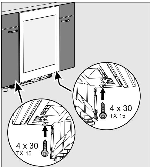 MIELE KWT6322UG - Fixer la cave à vin dans la niche - 2