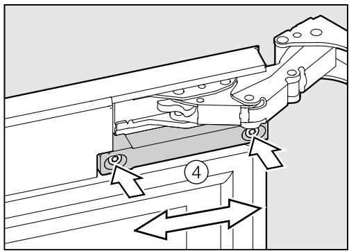 MIELE KWT 6322 UG - Réglage de l'ajustement létral de la porte de l'appareil - 1