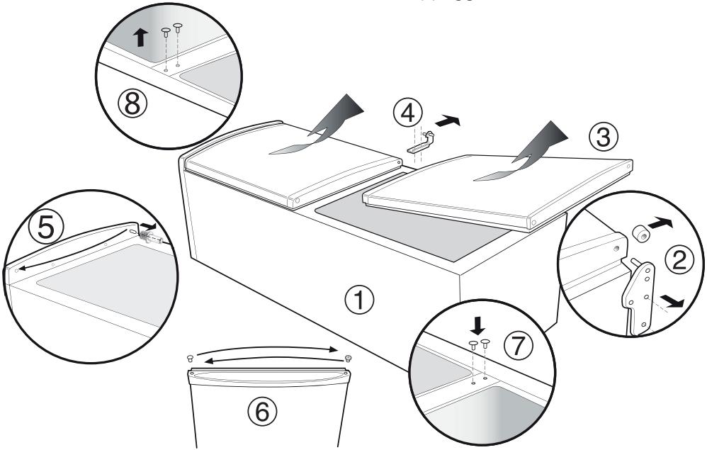 INDESIT CAA55 - Rimozione delle porte - 1