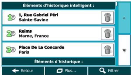 MAPPY ITI 418 - Sélectionner une destination récente à partir de l'histoire - 2