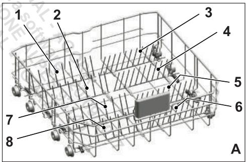 BEKO DF18DN44A - Tiges rétractables du panier inférieur - 1