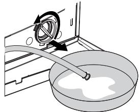 BEKO LLF07WBF - Évacuation de l'eau restante et nettoyage du filtre de la pompe - 5