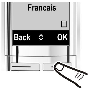 GIGASET A520A - Modification de la langue de l'écran - 4