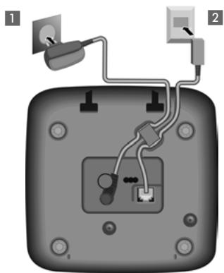 GIGASET AS320A - Raccordement de la base - 1