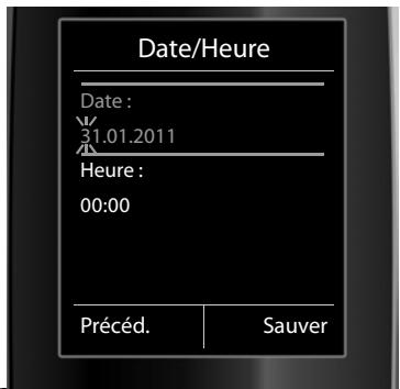 GIGASET C610 - Réglage de la date et de l'heure - 2