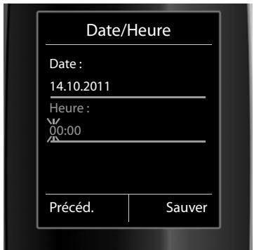 GIGASET C610A - Réglage de la date et de l'heure - 6