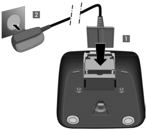 GIGASET C610A - Raccordement du chargeur (s'il est fourni) - 1
